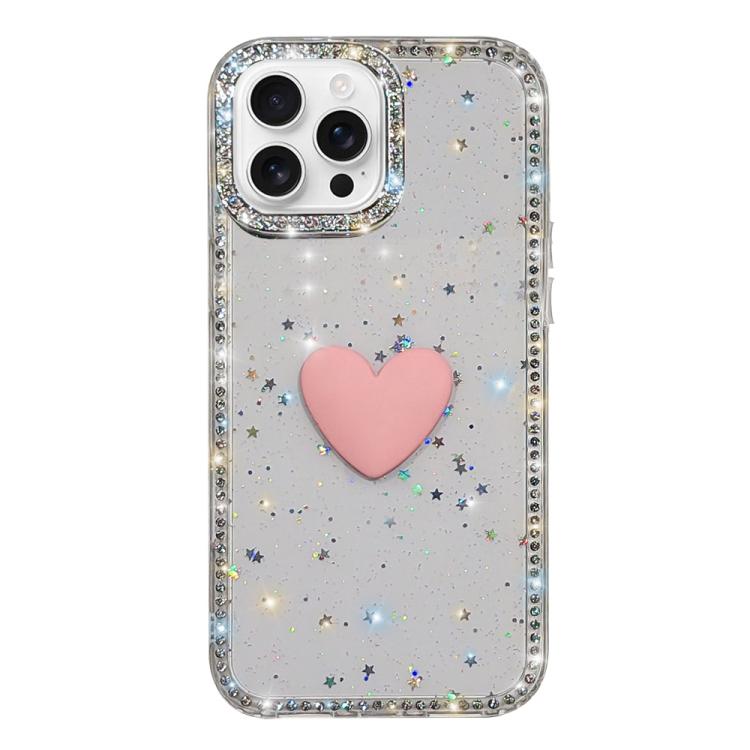 For iPhone 16 Pro Max Flash Rhinestone Double-sided IMD Love Heart Phone Case(Glitter Stars)
For iPhone 16 Pro Max Flash Rhinestone Double-sided IMD Love Heart Phone Case(Glitter Stars)