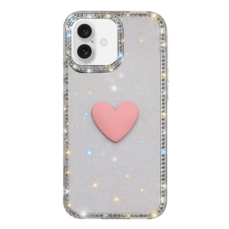 For iPhone 16 Plus Flash Rhinestone Double-sided IMD Love Heart Phone Case(Glitter Transparent)
For iPhone 16 Plus Flash Rhinestone Double-sided IMD Love Heart Phone Case(Glitter Transparent)