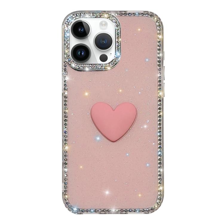 For iPhone 14 Pro Flash Rhinestone Double-sided IMD Love Heart Phone Case(Glitter Pink)
For iPhone 14 Pro Flash Rhinestone Double-sided IMD Love Heart Phone Case(Glitter Pink)