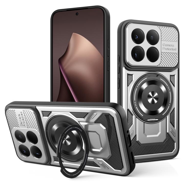 For Xiaomi 15T 5G Armor Rotating Holder MagSafe Phone Case(Grey)
For Xiaomi 15T 5G Armor Rotating Holder MagSafe Phone Case(Grey)