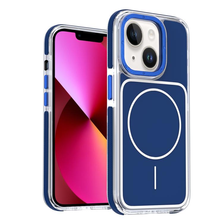 For iPhone 13 Vibrant Dual-color TPU + Acrylic Magnetic Phone Case(Blue)
For iPhone 13 Vibrant Dual-color TPU + Acrylic Magnetic Phone Case(Blue)