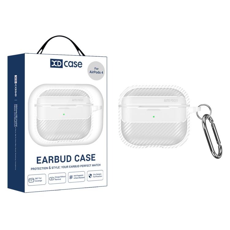 For AirPods 4 XDcase Carbon Fiber Texture Earbud Case with Hook(Transparent)
For AirPods 4 XDcase Carbon Fiber Texture Earbud Case with Hook(Transparent)