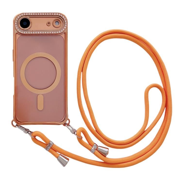 For iPhone Air Rhinestone Clear Acrylic Electroplated Magnetic Phone Case with Neck Lanyard(Orange)
For iPhone Air Rhinestone Clear Acrylic Electroplated Magnetic Phone Case with Neck Lanyard(Orange)