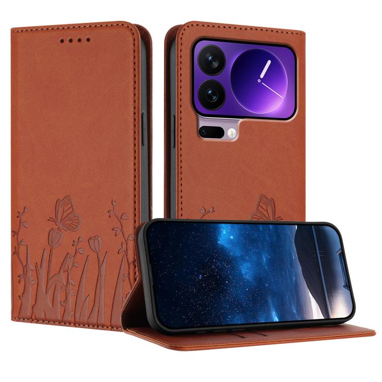 For Xiaomi 17 Pro Tulips Butterfly Pattern Magnetic Vegan Leather Phone Case(Coffee)
For Xiaomi 17 Pro Tulips Butterfly Pattern Magnetic Vegan Leather Phone Case(Coffee)