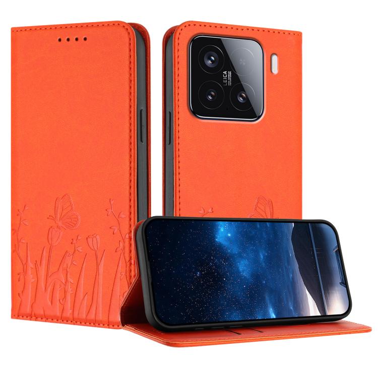 For Xiaomi 15 Tulips Butterfly Pattern Magnetic Vegan Leather Phone Case(Orange)
For Xiaomi 15 Tulips Butterfly Pattern Magnetic Vegan Leather Phone Case(Orange)