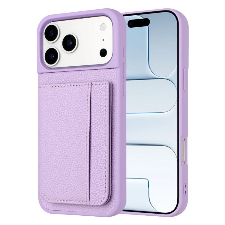 For iPhone 17 Pro Max Litchi Pattern Magnetic Card Bag Holder Phone Case(Purple)
For iPhone 17 Pro Max Litchi Pattern Magnetic Card Bag Holder Phone Case(Purple)