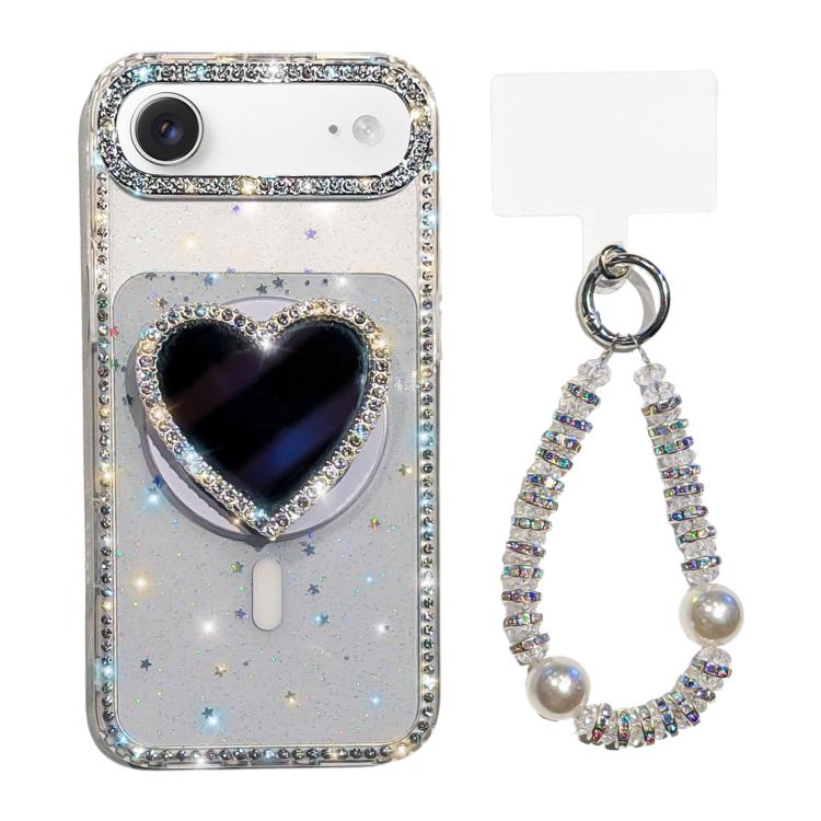 For iPhone Air Sparkling IMD Heart-Shaped Mirror Magnetic Phone Case with Bracelet(Glitter Star)
For iPhone Air Sparkling IMD Heart-Shaped Mirror Magnetic Phone Case with Bracelet(Glitter Star)