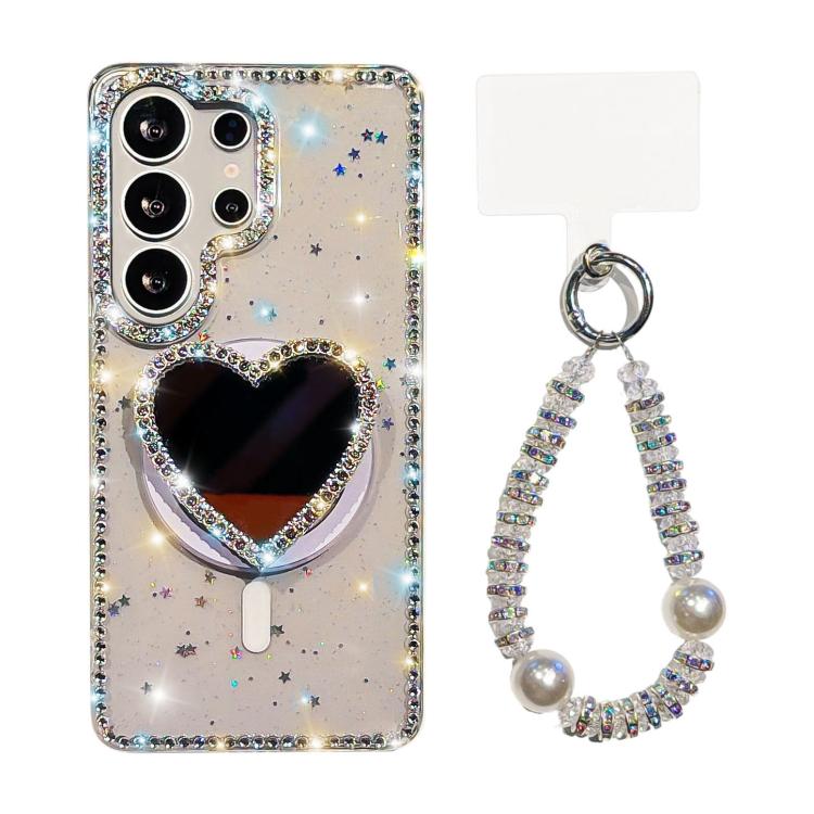 For Samsung Galaxy S23 Ultra 5G Sparkling IMD Heart-Shaped Mirror Magnetic Phone Case with Bracelet(Glitter Star)
For Samsung Galaxy S23 Ultra 5G Sparkling IMD Heart-Shaped Mirror Magnetic Phone Case with Bracelet(Glitter Star)