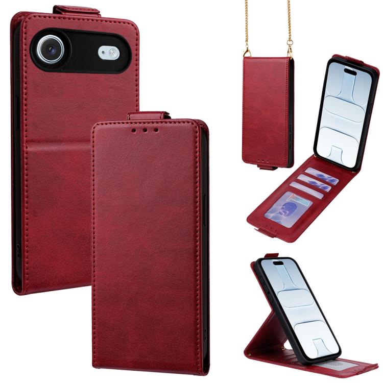 For iPhone Air Vertical Flip Cover Solid Color Vegan Leather Phone Case with Crossbody Chain(Red)
For iPhone Air Vertical Flip Cover Solid Color Vegan Leather Phone Case with Crossbody Chain(Red)