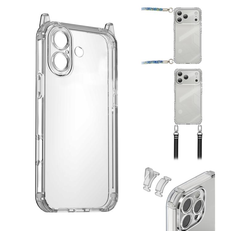 For iPhone 16 Plus XDcase Candy DIY Detachable Lanyard Hole Shockproof Phone Case(Transparent)
For iPhone 16 Plus XDcase Candy DIY Detachable Lanyard Hole Shockproof Phone Case(Transparent)