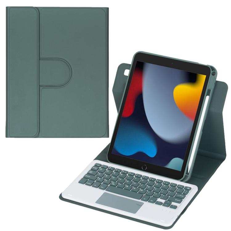 For iPad 10.2 2021 / 2019 / iPad Air 3 360-degree Rotation Bluetooth Keyboard Leather Tablet Case with Touchpad(Dark Green)
For iPad 10.2 2021 / 2019 / iPad Air 3 360-degree Rotation Bluetooth Keyboard Leather Tablet Case with Touchpad(Dark Green)