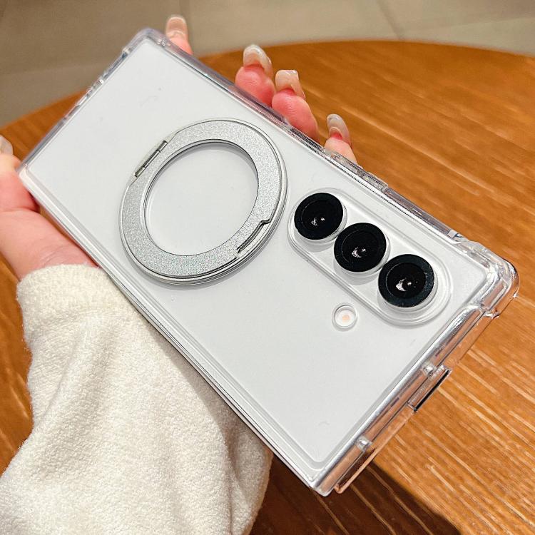 For Galaxy Z Fold7 5G Four Corner Shockproof Space Magnetic Phone Case with 360 Degrees Rotating Holder(Transparent)
For Galaxy Z Fold7 5G Four Corner Shockproof Space Magnetic Phone Case with 360 Degrees Rotating Holder(Transparent)