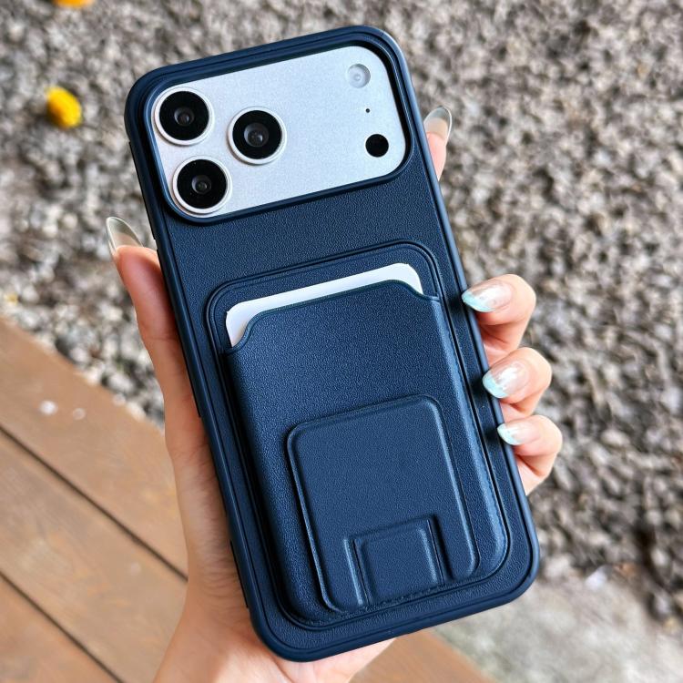 For iPhone 17 Pro Square Folding Card Bag Holder Phone Case(Dark Blue)
For iPhone 17 Pro Square Folding Card Bag Holder Phone Case(Dark Blue)