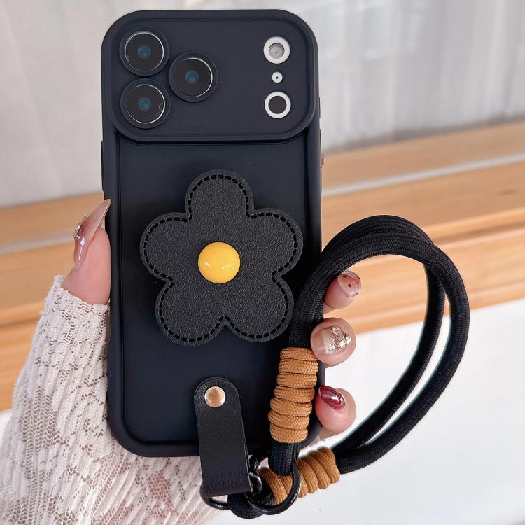 For iPhone 17 Pro Floral Holder TPU Phone Case with PU Buckle Lanyard(Black)
For iPhone 17 Pro Floral Holder TPU Phone Case with PU Buckle Lanyard(Black)