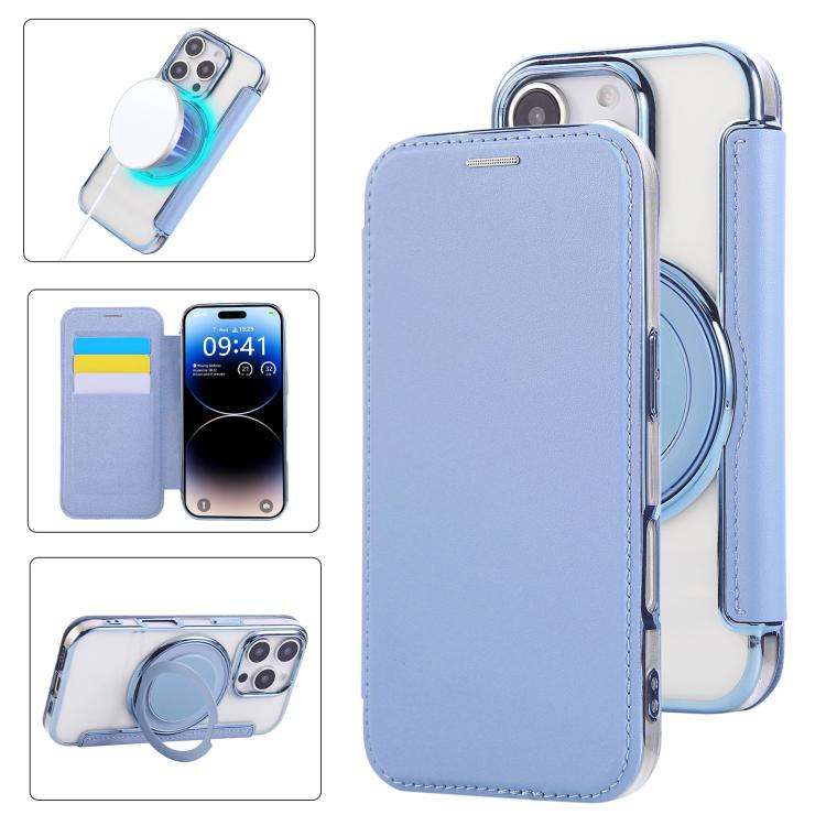 For iPhone 16 Pro Max Ultra-thin Rotation Holder Magnetic Plating Vegan Leather Phone Case(Sierra Blue)
For iPhone 16 Pro Max Ultra-thin Rotation Holder Magnetic Plating Vegan Leather Phone Case(Sierra Blue)