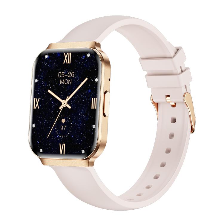 QS06 1.75 inch Square Screen Ultra-Thin Smart Calling Watch, Gold Silicone Strap, Support Health Monitoring
QS06 1.75 inch Square Screen Ultra-Thin Smart Calling Watch, Gold Silicone Strap, Support Health Monitoring