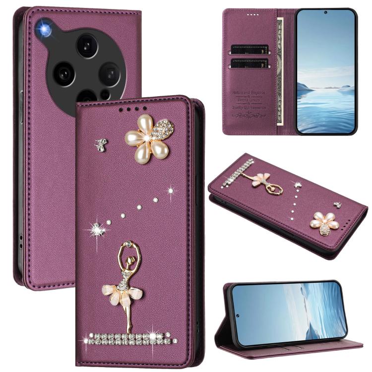 For OPPO Find X8 Ultra 5G Ballet Girl Diamond Studded RFID Vegan Leather Phone Case(Violet)
For OPPO Find X8 Ultra 5G Ballet Girl Diamond Studded RFID Vegan Leather Phone Case(Violet)
