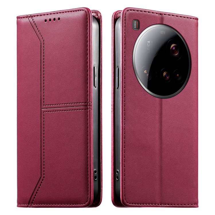 For Xiaomi 15 Ultra Stitched Line Magnetic RFID Vegan Leather Phone Case(Wine Red)
For Xiaomi 15 Ultra Stitched Line Magnetic RFID Vegan Leather Phone Case(Wine Red)