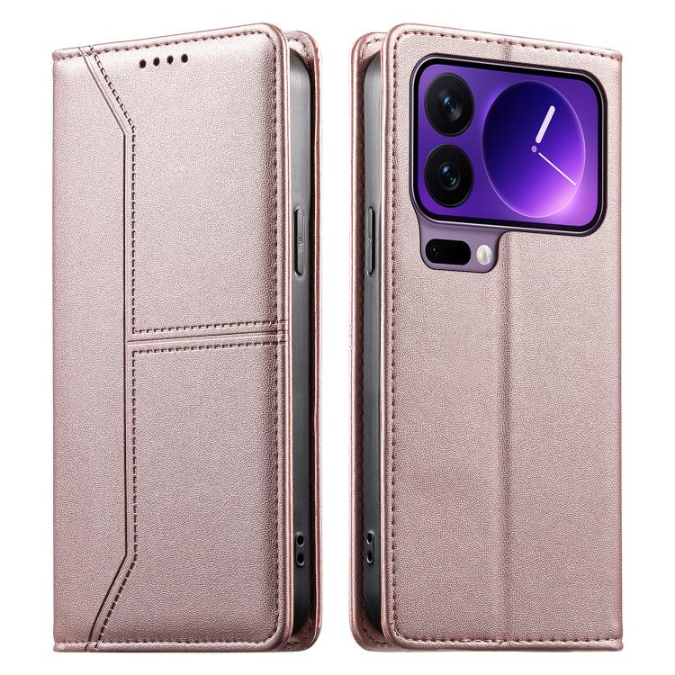 For Xiaomi 17 Pro Stitched Line Magnetic RFID Vegan Leather Phone Case(Pink)
For Xiaomi 17 Pro Stitched Line Magnetic RFID Vegan Leather Phone Case(Pink)