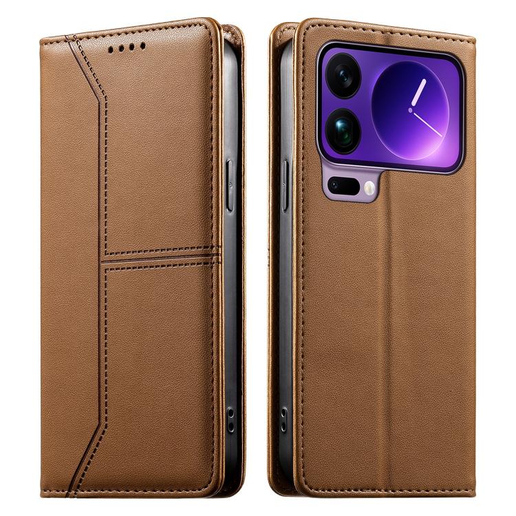 For Xiaomi 17 Pro Max Stitched Line Magnetic RFID Vegan Leather Phone Case(Brown)
For Xiaomi 17 Pro Max Stitched Line Magnetic RFID Vegan Leather Phone Case(Brown)