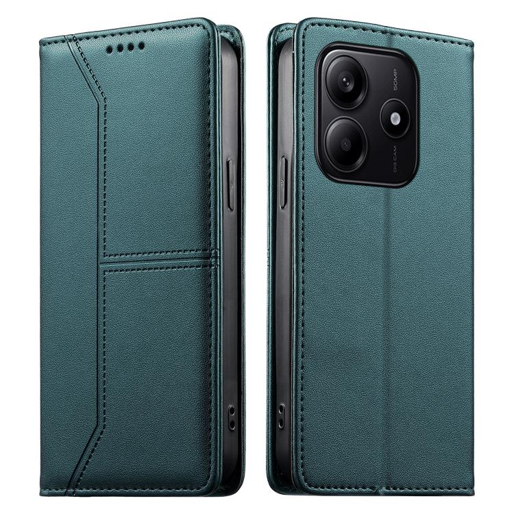 For Redmi Note 14 5G Stitched Line Magnetic RFID Vegan Leather Phone Case(Green)
For Redmi Note 14 5G Stitched Line Magnetic RFID Vegan Leather Phone Case(Green)
