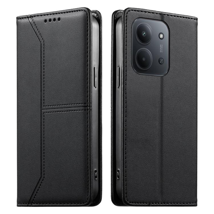 For Redmi 15C 5G / 4G EU 173mm Stitched Line Magnetic RFID Vegan Leather Phone Case(Black)
For Redmi 15C 5G / 4G EU 173mm Stitched Line Magnetic RFID Vegan Leather Phone Case(Black)