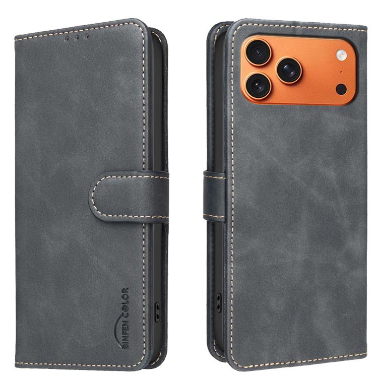 For iPhone 17 Pro Solid Color Calfskin Texture RFID Vegan Leather Phone Case(Black)
For iPhone 17 Pro Solid Color Calfskin Texture RFID Vegan Leather Phone Case(Black)