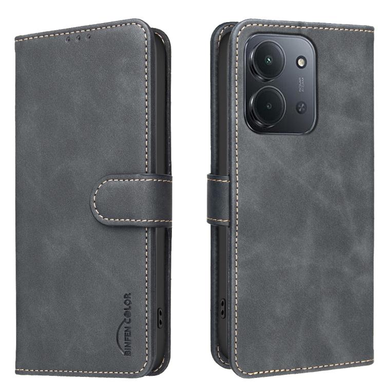 For Redmi 15C 5G / 4G EU 173mm Solid Color Calfskin Texture RFID Vegan Leather Phone Case(Black)
For Redmi 15C 5G / 4G EU 173mm Solid Color Calfskin Texture RFID Vegan Leather Phone Case(Black)