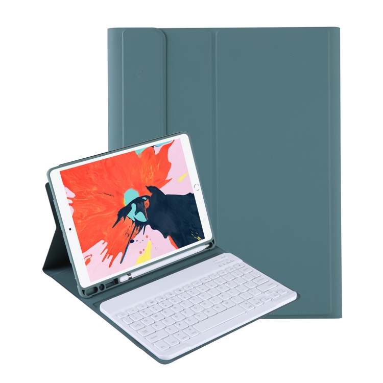 T098B Integrated Ultra-thin Candy Colors Bluetooth Keyboard Tablet Case for iPad Air 4 10.9 inch (2020), with Stand & Pen Slot(Dark Green)
T098B Integrated Ultra-thin Candy Colors Bluetooth Keyboard Tablet Case for iPad Air 4 10.9 inch (2020), with Stand & Pen Slot(Dark Green)