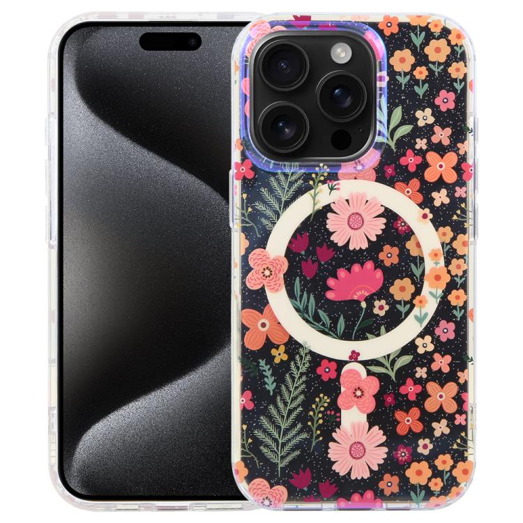 For iPhone 15 Pro Max IMD Blue Light Jungle Series Magnetic Phone Case(Flower)
For iPhone 15 Pro Max IMD Blue Light Jungle Series Magnetic Phone Case(Flower)