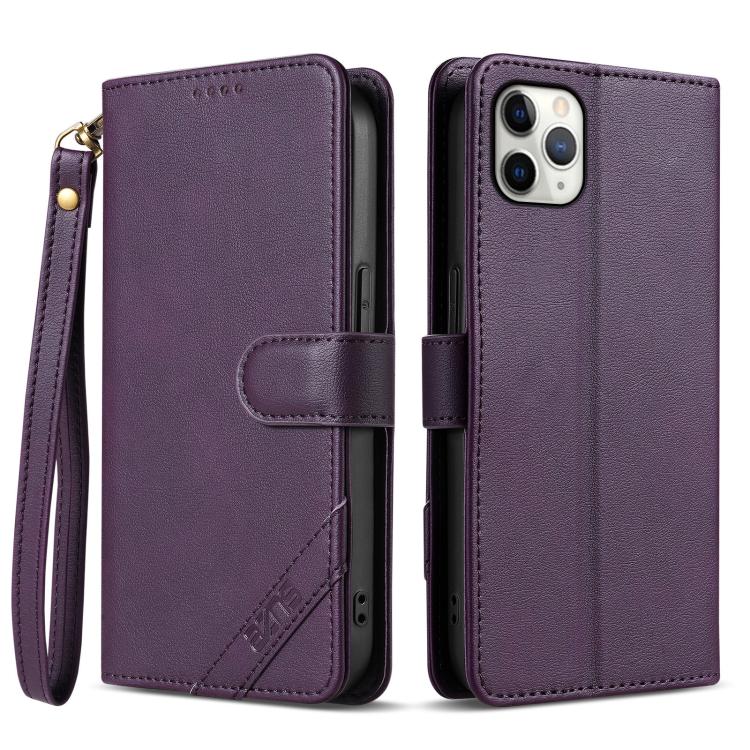 For iPhone 11 Pro Max AZNS A2 Series Tri-Card Wallet RFID Vegan Leather Phone Case with Strap(Purple)
For iPhone 11 Pro Max AZNS A2 Series Tri-Card Wallet RFID Vegan Leather Phone Case with Strap(Purple)