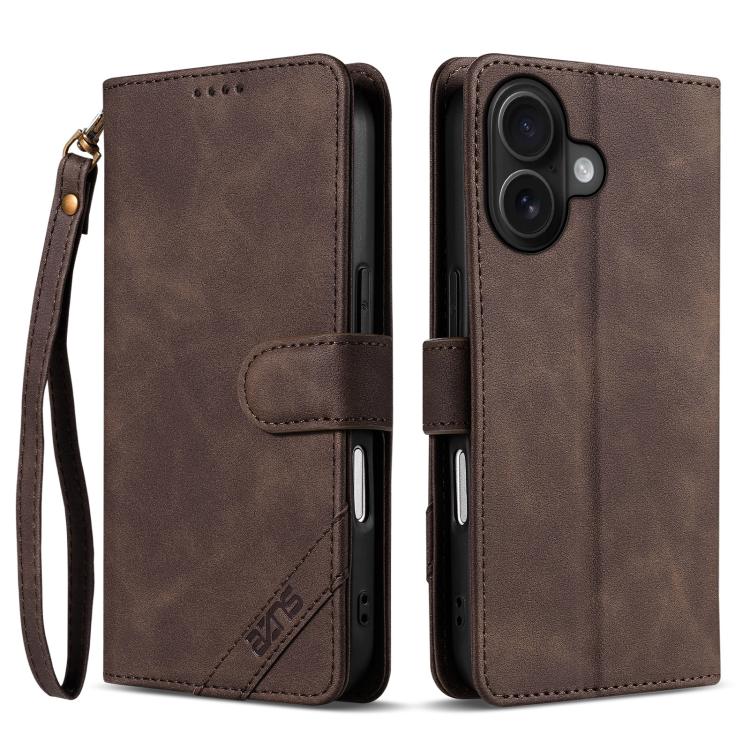 For iPhone 16 Plus AZNS A2 Series Tri-Card Wallet RFID Vegan Leather Phone Case with Strap(Brown)
For iPhone 16 Plus AZNS A2 Series Tri-Card Wallet RFID Vegan Leather Phone Case with Strap(Brown)
