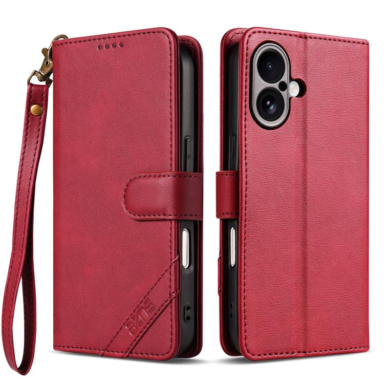 For iPhone 17 AZNS A2 Series Tri-Card Wallet RFID Vegan Leather Phone Case with Strap(Red)
For iPhone 17 AZNS A2 Series Tri-Card Wallet RFID Vegan Leather Phone Case with Strap(Red)