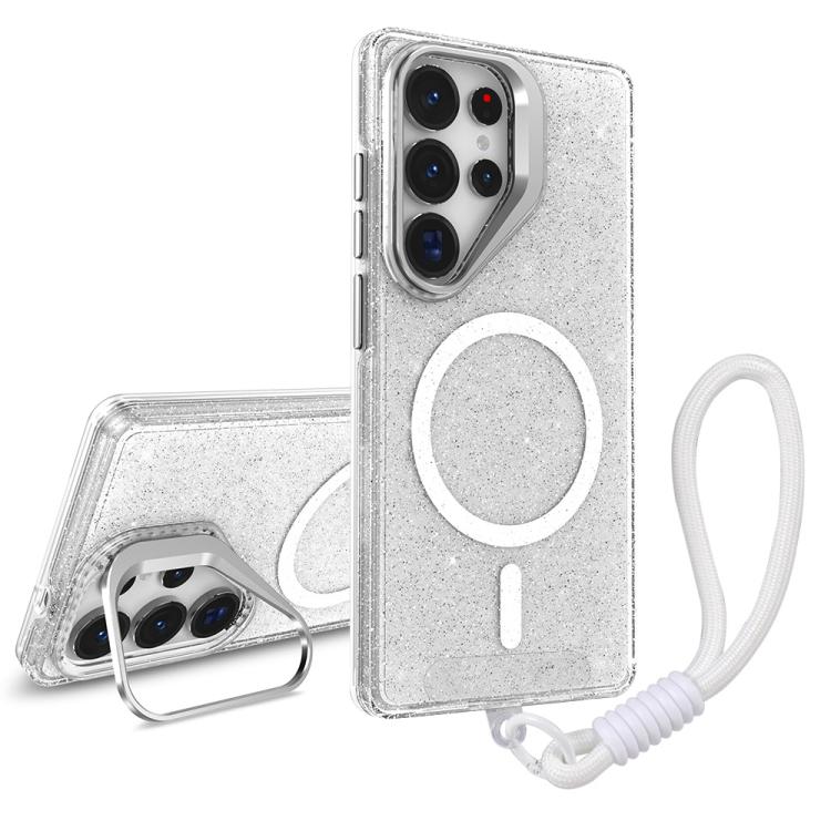 For Samsung Galaxy S22 Ultra 5G Camera Bracket Glitter Magnetic Phone Case with Lanyard(White)
For Samsung Galaxy S22 Ultra 5G Camera Bracket Glitter Magnetic Phone Case with Lanyard(White)