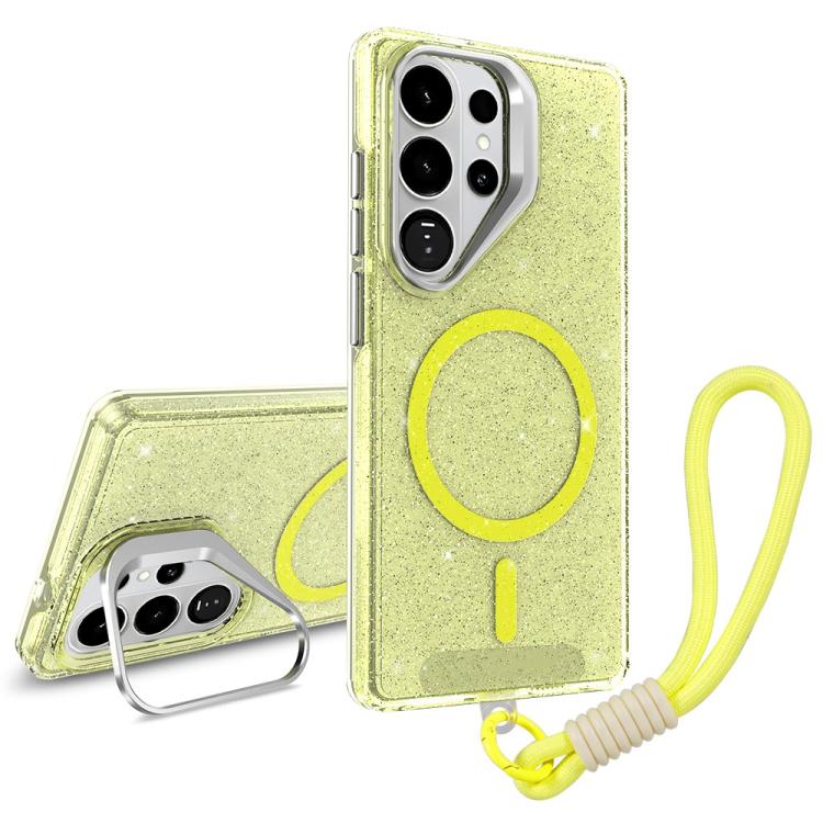 For Samsung Galaxy S23 FE 5G Camera Bracket Glitter Magnetic Phone Case with Lanyard(Yellow)
For Samsung Galaxy S23 FE 5G Camera Bracket Glitter Magnetic Phone Case with Lanyard(Yellow)