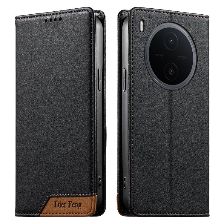 For vivo Y600 Pro 5G Dierfeng Splicing Strong Magnetic RFID Vegan Leather Phone Case(Black)
For vivo Y600 Pro 5G Dierfeng Splicing Strong Magnetic RFID Vegan Leather Phone Case(Black)