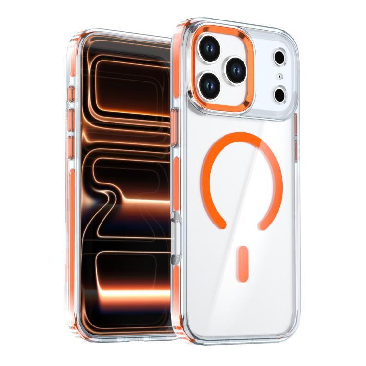 For iPhone 17 Pro Qicai Two-color Transparent Magnetic Phone Case(Orange)
For iPhone 17 Pro Qicai Two-color Transparent Magnetic Phone Case(Orange)
