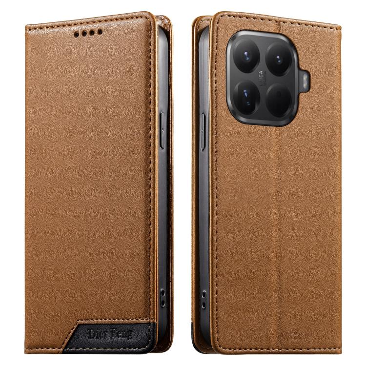 For Xiaomi 15T Pro 5G Dierfeng Splicing Strong Magnetic RFID Vegan Leather Phone Case(Brown)
For Xiaomi 15T Pro 5G Dierfeng Splicing Strong Magnetic RFID Vegan Leather Phone Case(Brown)