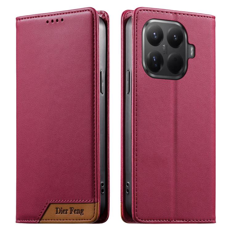For Xiaomi 15T Pro 5G Dierfeng Splicing Strong Magnetic RFID Vegan Leather Phone Case(Red)
For Xiaomi 15T Pro 5G Dierfeng Splicing Strong Magnetic RFID Vegan Leather Phone Case(Red)