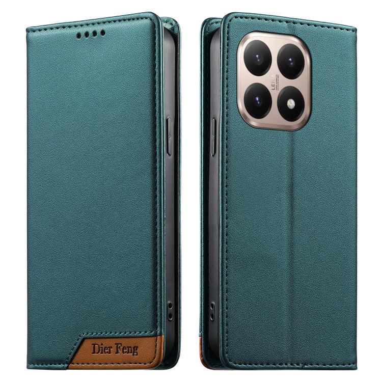For Xiaomi 15T 5G Dierfeng Splicing Strong Magnetic RFID Vegan Leather Phone Case(Green)
For Xiaomi 15T 5G Dierfeng Splicing Strong Magnetic RFID Vegan Leather Phone Case(Green)