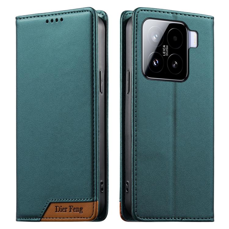 For Xiaomi 15 Dierfeng Splicing Strong Magnetic RFID Vegan Leather Phone Case(Green)
For Xiaomi 15 Dierfeng Splicing Strong Magnetic RFID Vegan Leather Phone Case(Green)