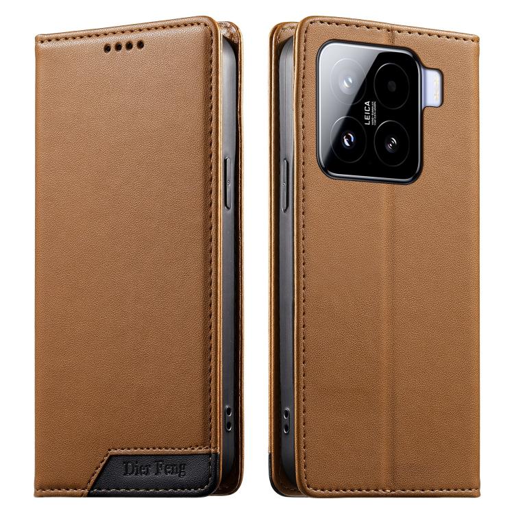 For Xiaomi 15 Dierfeng Splicing Strong Magnetic RFID Vegan Leather Phone Case(Brown)
For Xiaomi 15 Dierfeng Splicing Strong Magnetic RFID Vegan Leather Phone Case(Brown)