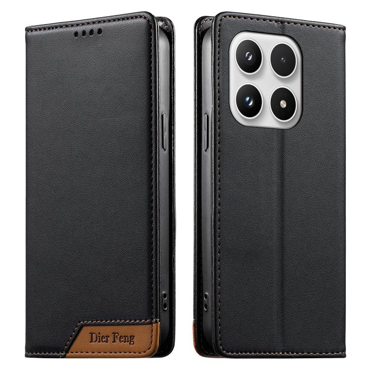 For Xiaomi 17 Max 5G Dierfeng Splicing Strong Magnetic RFID Vegan Leather Phone Case(Black)
For Xiaomi 17 Max 5G Dierfeng Splicing Strong Magnetic RFID Vegan Leather Phone Case(Black)