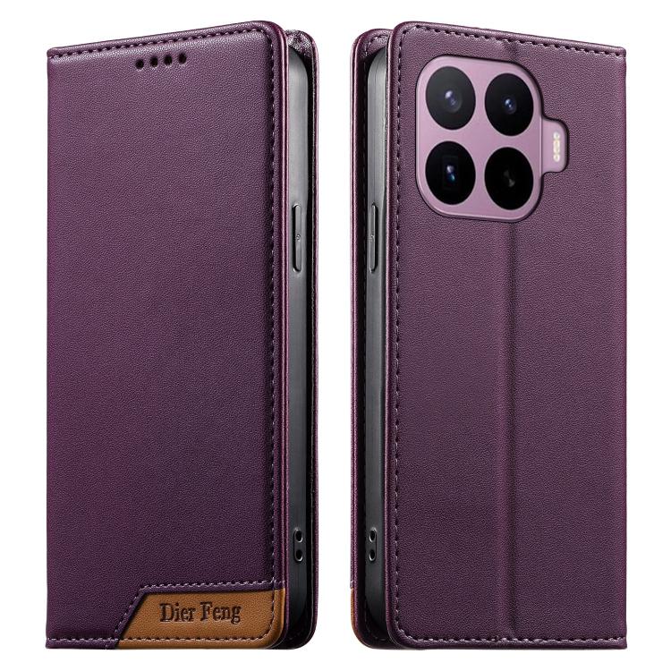 For Xiaomi 17T Pro 5G Dierfeng Splicing Strong Magnetic RFID Vegan Leather Phone Case(Purple)
For Xiaomi 17T Pro 5G Dierfeng Splicing Strong Magnetic RFID Vegan Leather Phone Case(Purple)
