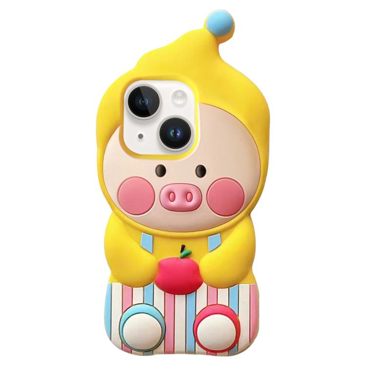 For iPhone 13 Cartoon Pig Silicone Phone Case(Yellow)
For iPhone 13 Cartoon Pig Silicone Phone Case(Yellow)