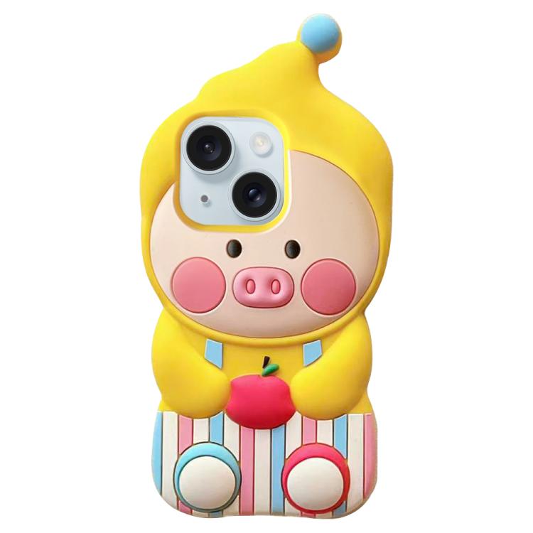 For iPhone 15 Cartoon Pig Silicone Phone Case(Yellow)
For iPhone 15 Cartoon Pig Silicone Phone Case(Yellow)