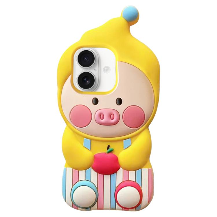 For iPhone 16 Plus Cartoon Pig Silicone Phone Case(Yellow)
For iPhone 16 Plus Cartoon Pig Silicone Phone Case(Yellow)