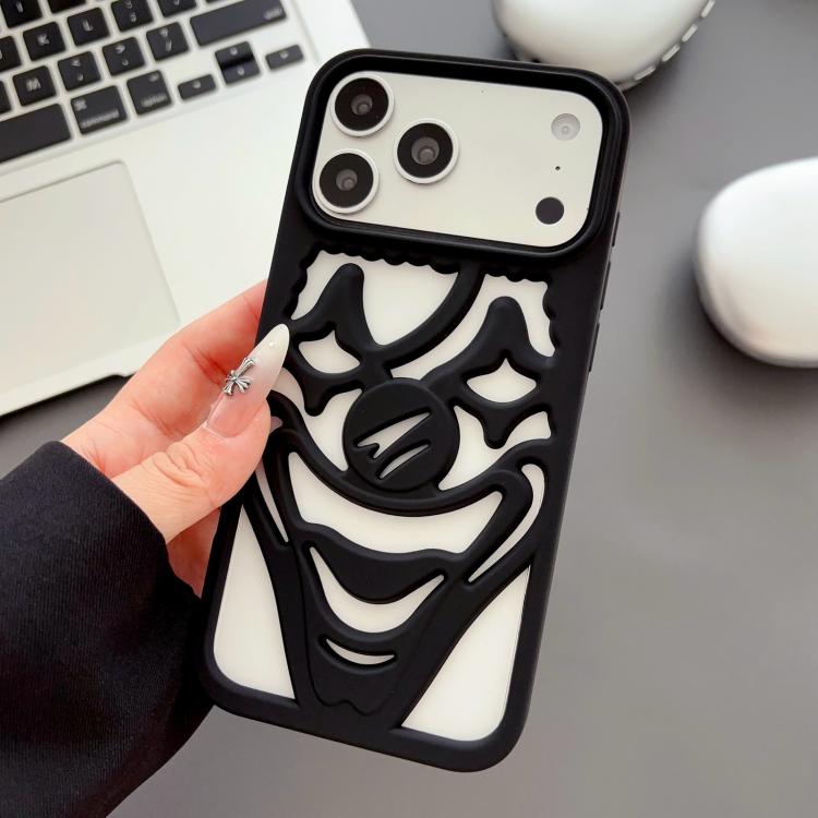 For iPhone 17 Pro Max Oil Spraying Hollow Out Clown Heat Dissipation TPU Phone Case(Black)
For iPhone 17 Pro Max Oil Spraying Hollow Out Clown Heat Dissipation TPU Phone Case(Black)