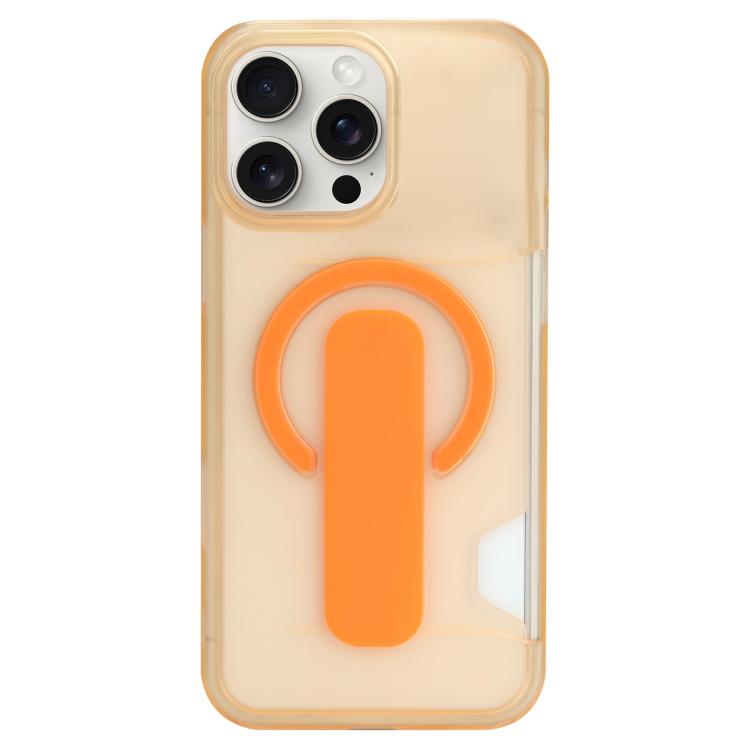 For iPhone 15 Pro Translucent Holder Card Slot Magnetic Phone Case(Orange)
For iPhone 15 Pro Translucent Holder Card Slot Magnetic Phone Case(Orange)