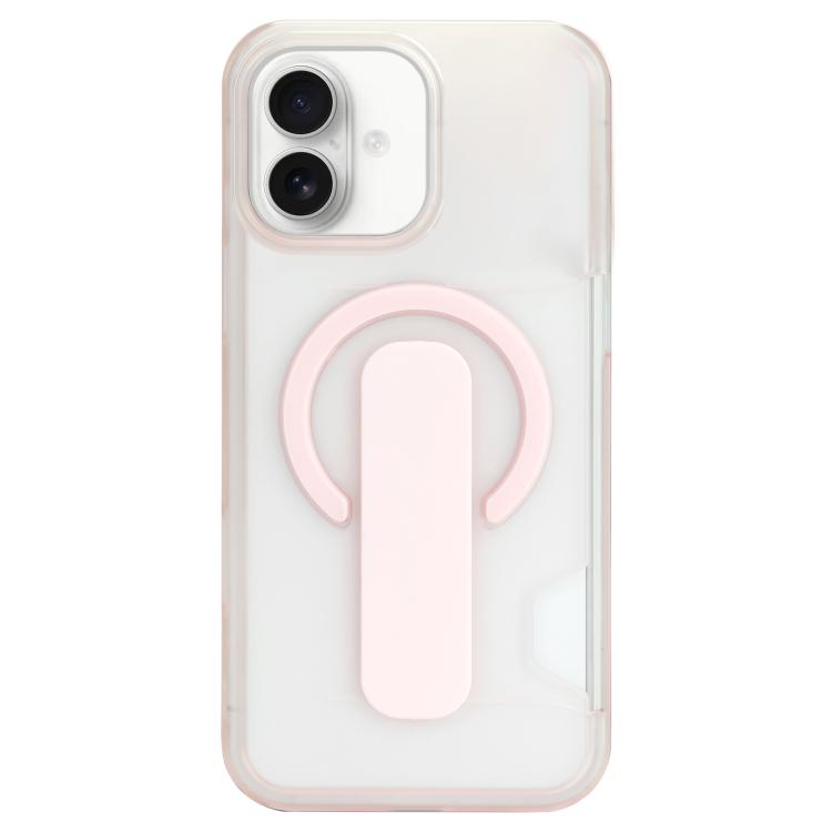 For iPhone 17 Translucent Holder Card Slot Magnetic Phone Case(Pink)
For iPhone 17 Translucent Holder Card Slot Magnetic Phone Case(Pink)